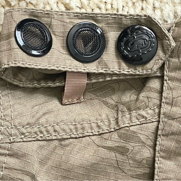 100% cotton rip stop Eckored military jacket with tonal chain print sz small NWT - Picture 9 of 12